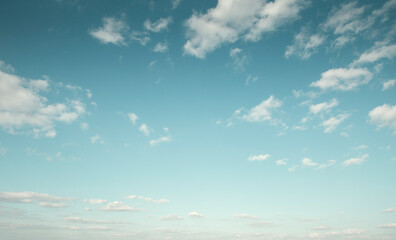 Beautiful blue sky with white clouds