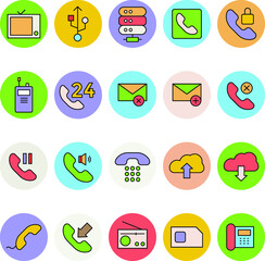 Networking and Communication Vector Icons