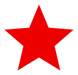 Red Star raster icon. A flat illustration design used for Red Star icon, on a white background. - obrazy, fototapety, plakaty