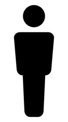 Man Alone raster illustration. A flat illustration design used for Man Alone icon, on a white background.