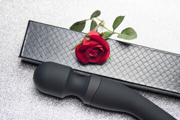 Vibrator with a Rose and Gift Box