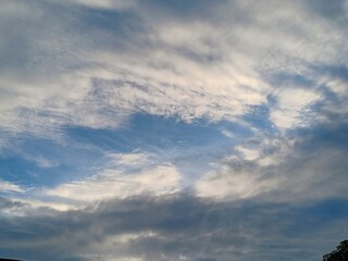 Blue sky background with white clouds