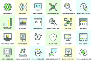 Seo and Development Vector Icons