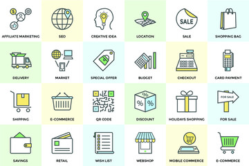 Shopping and Commerce Vector Icons