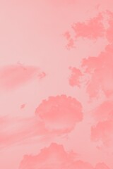 Fototapeta na wymiar Pink coral clouds in the light pink sky