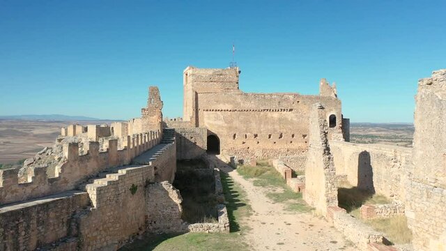 interior of the medieval castle in Gormaz, province of Soria, Castile and Leon, Spain