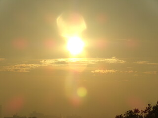 Fototapeta premium sunrise over the city