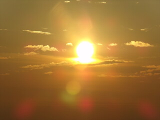 sunset over the city