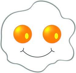 eggs face with a smile