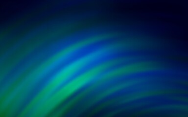 Dark Blue, Green vector layout with curved lines.