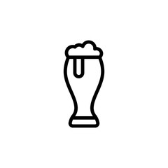 Beer glass concept line icon. Simple element illustration. Beer glass concept outline symbol design from Bar set. Can be used for web and mobile