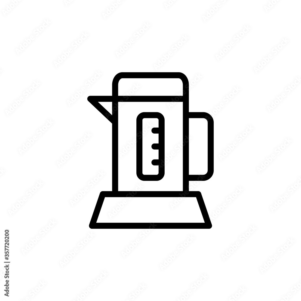 Poster kettle concept line icon. simple element illustration. kettle concept outline symbol design from bar