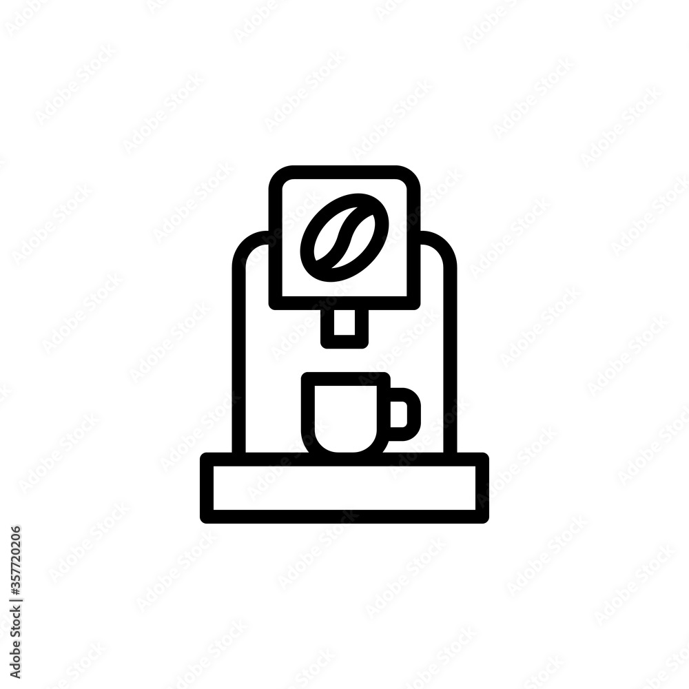 Poster espresso maker concept line icon. simple element illustration. espresso maker concept outline symbol