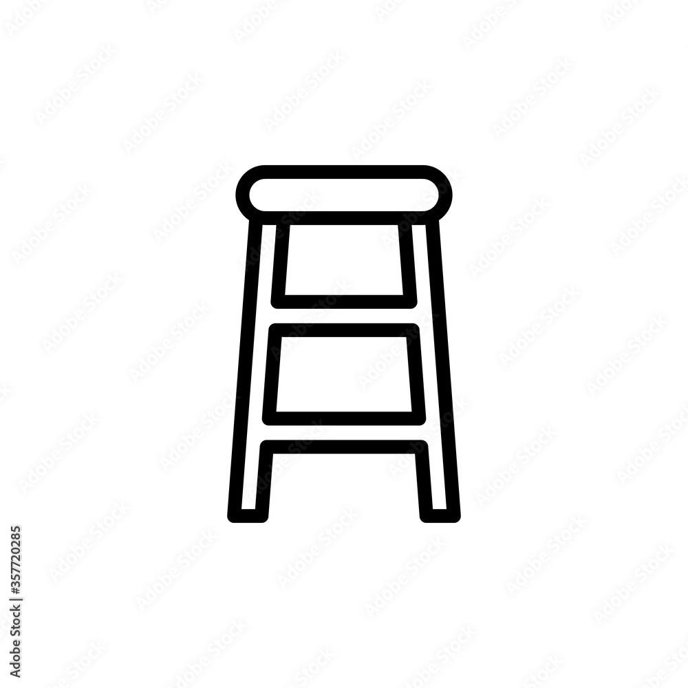 Poster bar chair concept line icon. simple element illustration. bar chair concept outline symbol design fr