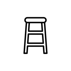 Bar chair concept line icon. Simple element illustration. Bar chair concept outline symbol design from Bar set. Can be used for web and mobile