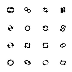 Set black vector arrows. Outline icon.