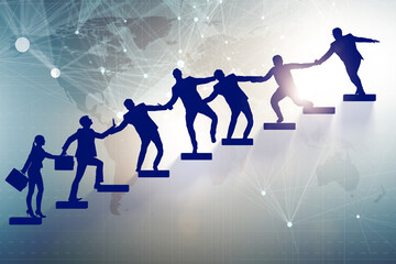 Concept of mentoship and support in business