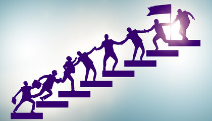 Concept of mentoship and support in business