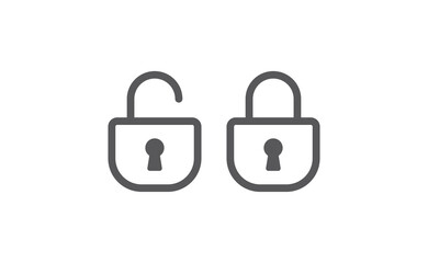 Lock icon, security symbol. Padlock pictogram.