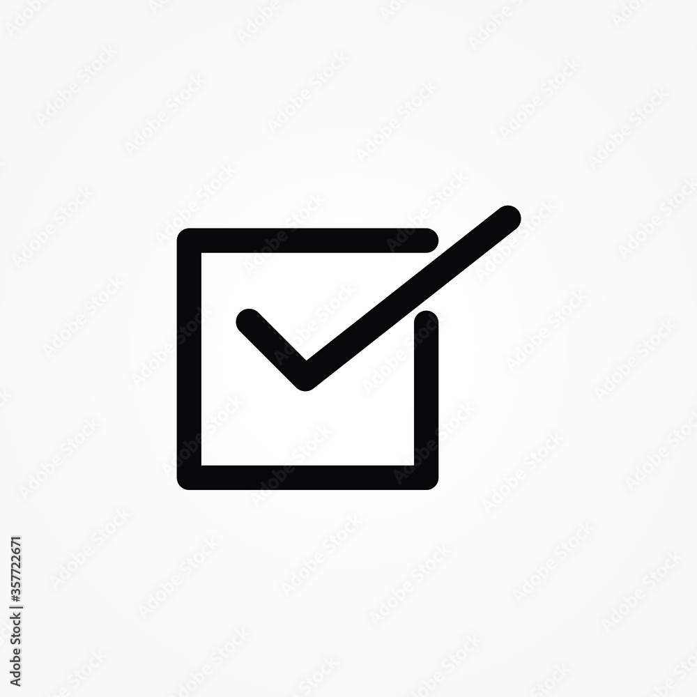 Poster check mark icon symbol vector. symbol for web site computer and mobile vector.
