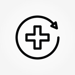Obraz premium health icon. health re-check icon vector illustration