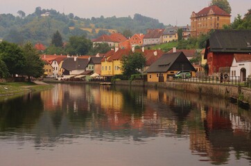 Fototapeta na wymiar Cesky Krumlov river in Czech Republic