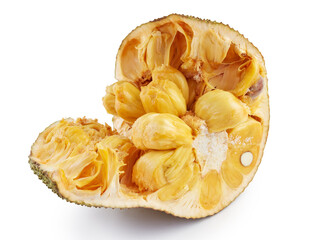 Cempedak or artocarpus interger isolated on white