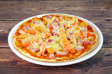 pizza on a plate