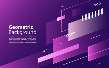 Modern tech purple geometric background design.