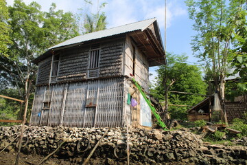 a wooden house long ago and still exists today