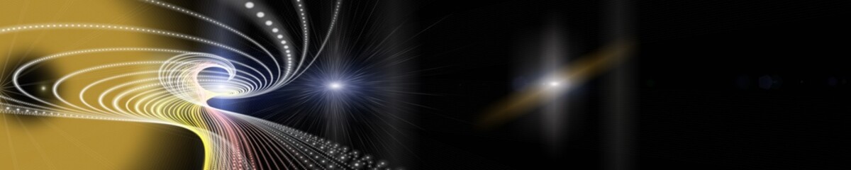 Futuristic particle stripe panorama background design illustration with lights