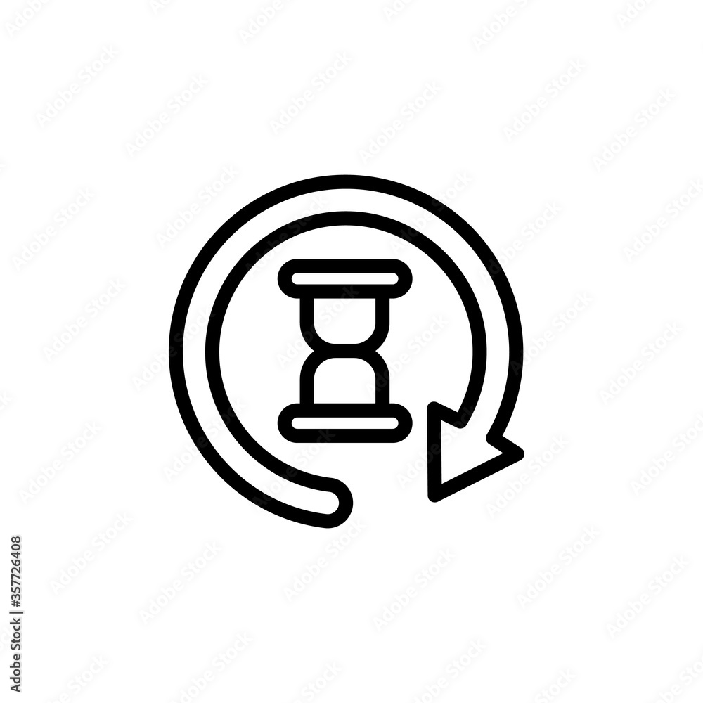 Aufkleber hourglass concept line icon. simple element illustration. hourglass concept outline symbol design fr