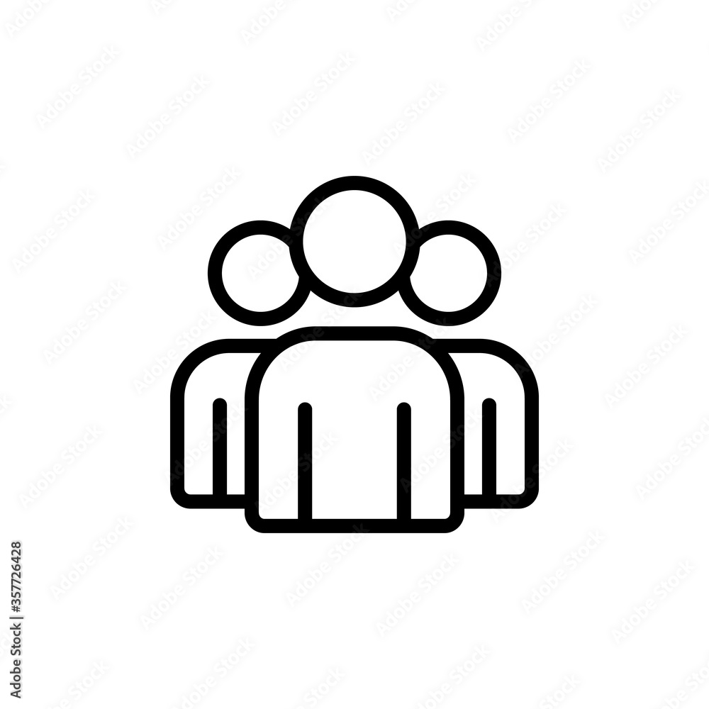 Poster team concept line icon. simple element illustration. team concept outline symbol design from busines