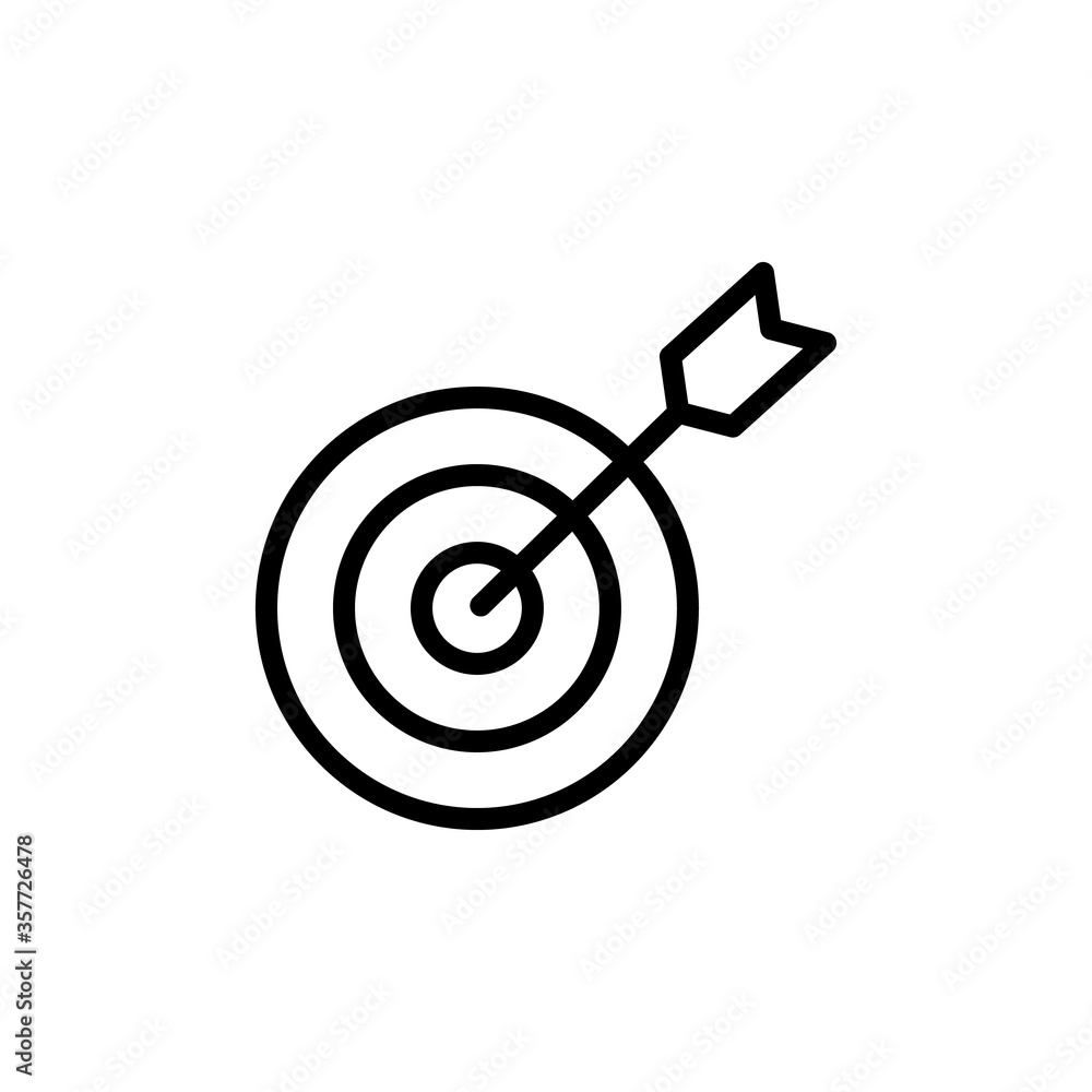 Aufkleber goal concept line icon. simple element illustration. goal concept outline symbol design from busines
