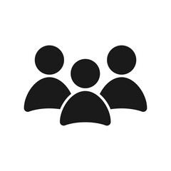 People black icon. Isolated vector 