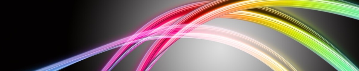 Obraz premium Fantastic elegant wave panorama background design illustration