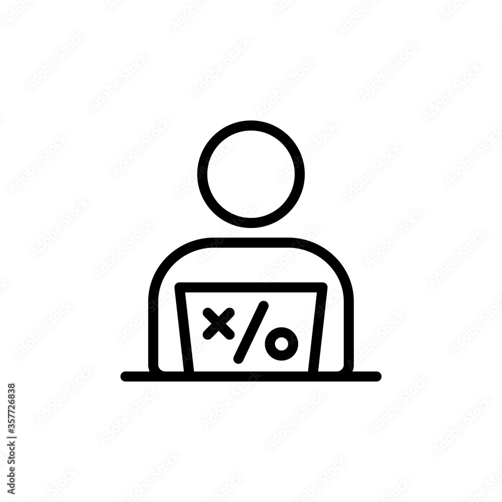 Poster worker concept line icon. simple element illustration. worker concept outline symbol design from bus