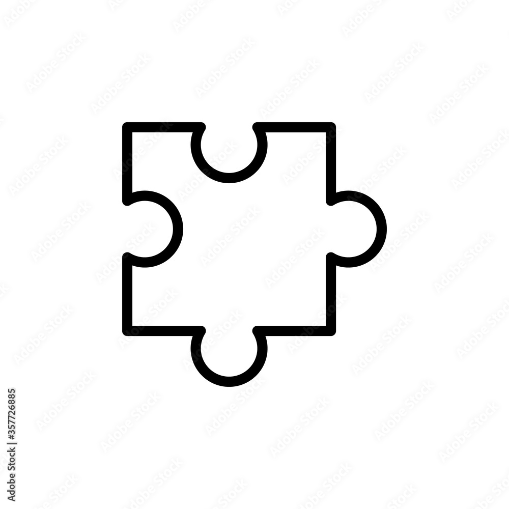 Poster puzzle concept line icon. simple element illustration. puzzle concept outline symbol design from bus