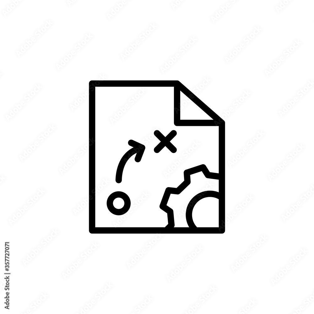 Poster file concept line icon. simple element illustration. file concept outline symbol design from busines