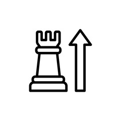 Chess, concept line icon. Simple element illustration. Chess, concept outline symbol design from Business strategy set. Can be used for web and mobile