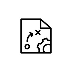 File concept line icon. Simple element illustration. File concept outline symbol design from Business strategy set. Can be used for web and mobile