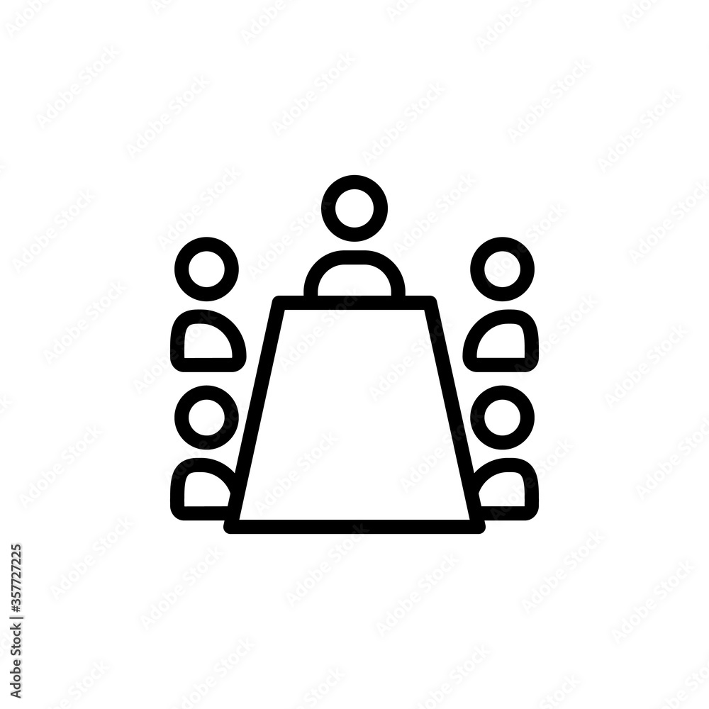Poster meeting concept line icon. simple element illustration. meeting concept outline symbol design from b
