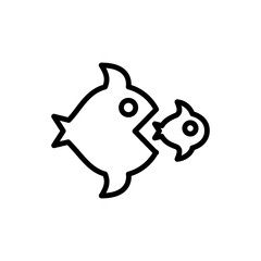 Fishes concept line icon. Simple element illustration. Fishes concept outline symbol design from Business strategy set. Can be used for web and mobile