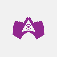 target camera illustration of hand vector design.