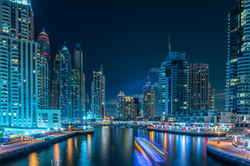 Fototapeta premium Night at the marina