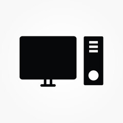 computer cpu icon vector illustration