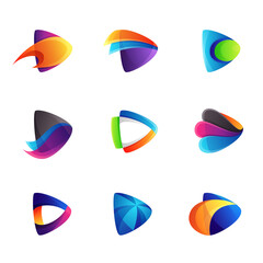 Media Logo Design Illustration Vector
