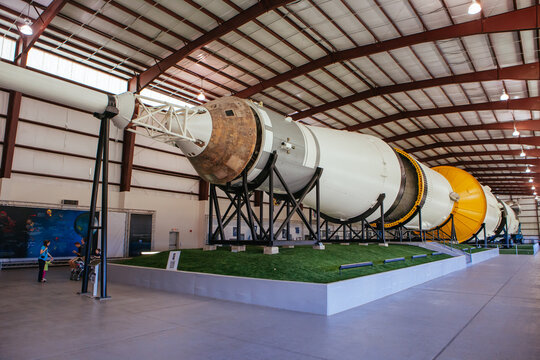 Saturn V At Space Center In Houston USA