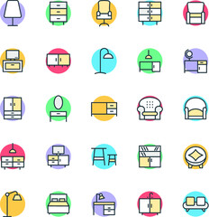 Furniture Cool Vector Icons