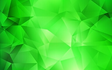 Plakat Light Green vector polygon abstract background.